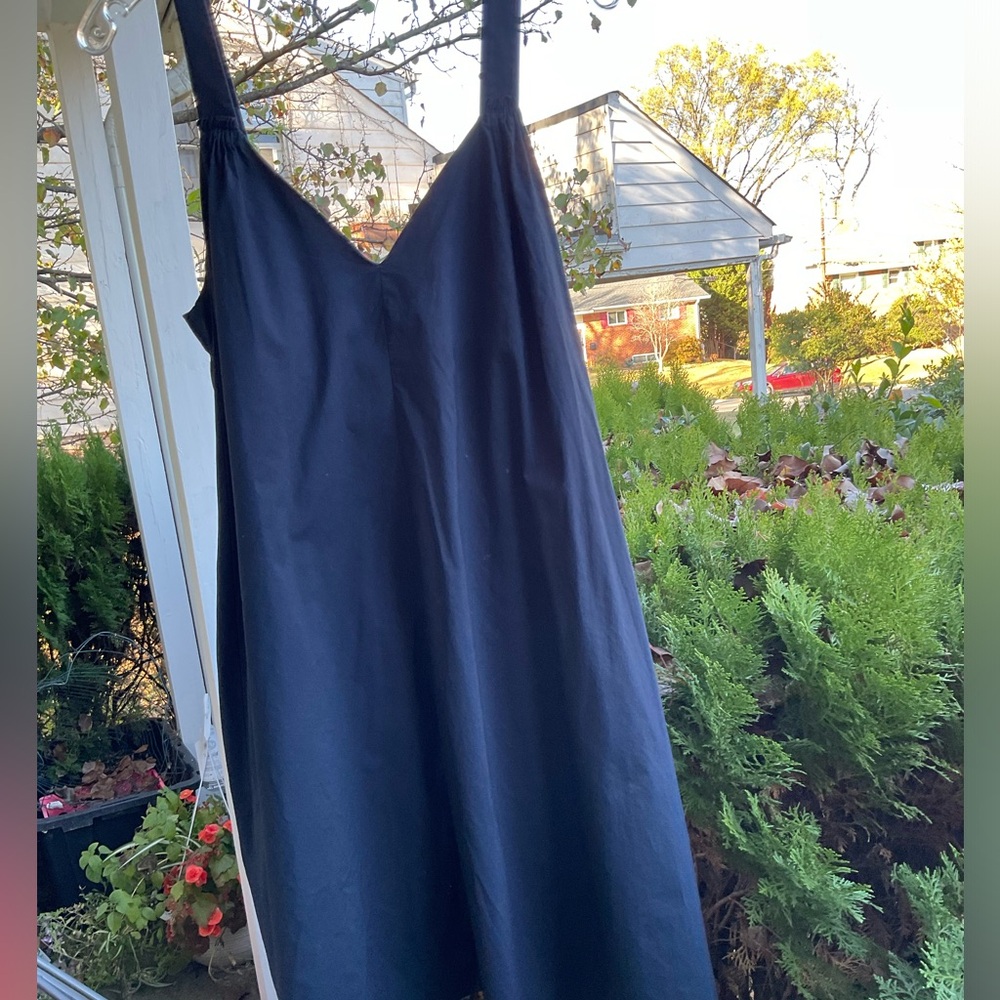 COS navy adjustable sun dress. Size medium. - Picture 3 of 15
